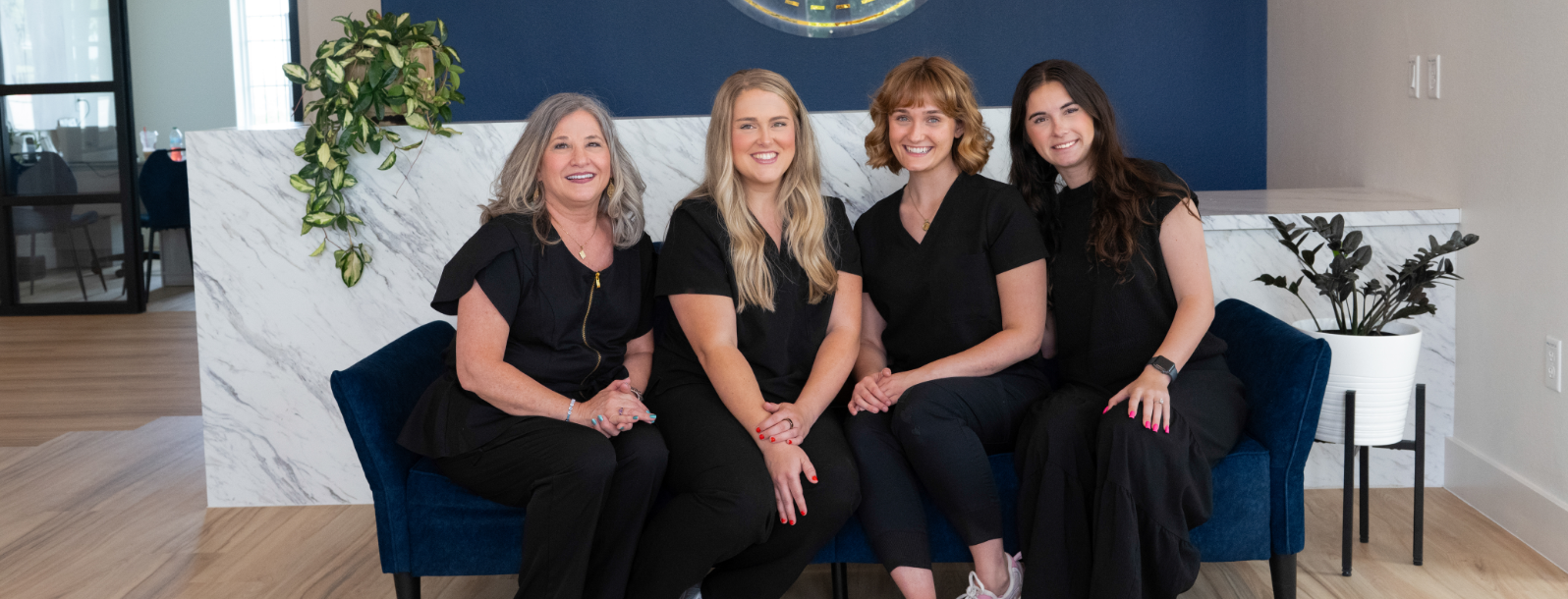 Bortnem Orthodontics team members from left-to-right, Irene, Saharra, Mary, and Landry.